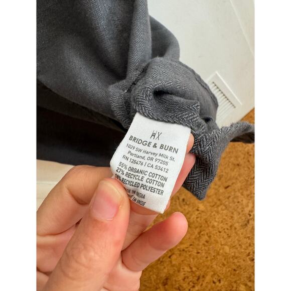 Bridge & Burn Dress Eliza T-shirt button down grey organic recycled cott… - Picture 6 of 8